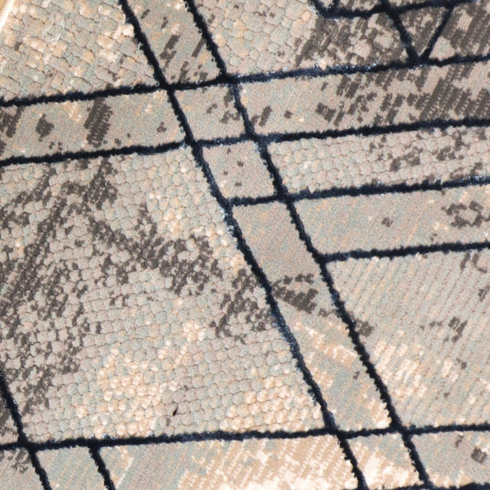 Off White Geometric Turkish Rug 5x8 FT