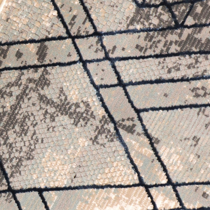 Off White Geometric Turkish Rug 5x8 FT