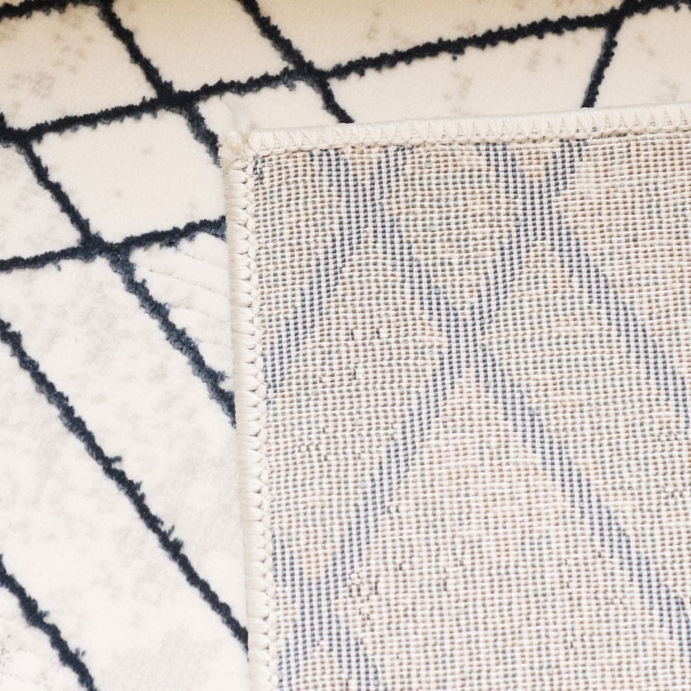 Off White Geometric Turkish Rug 5x8 FT