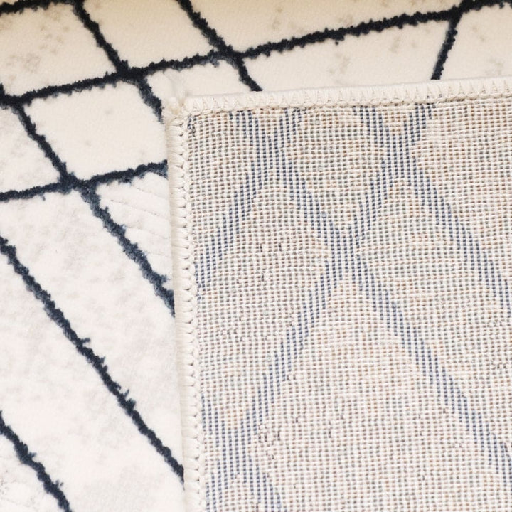 Off White Geometric Turkish Rug 5x8 FT