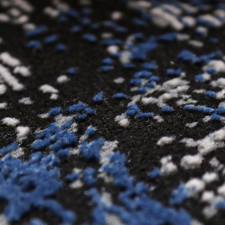 Blue Geometric Turkish Rug 4x6 Ft