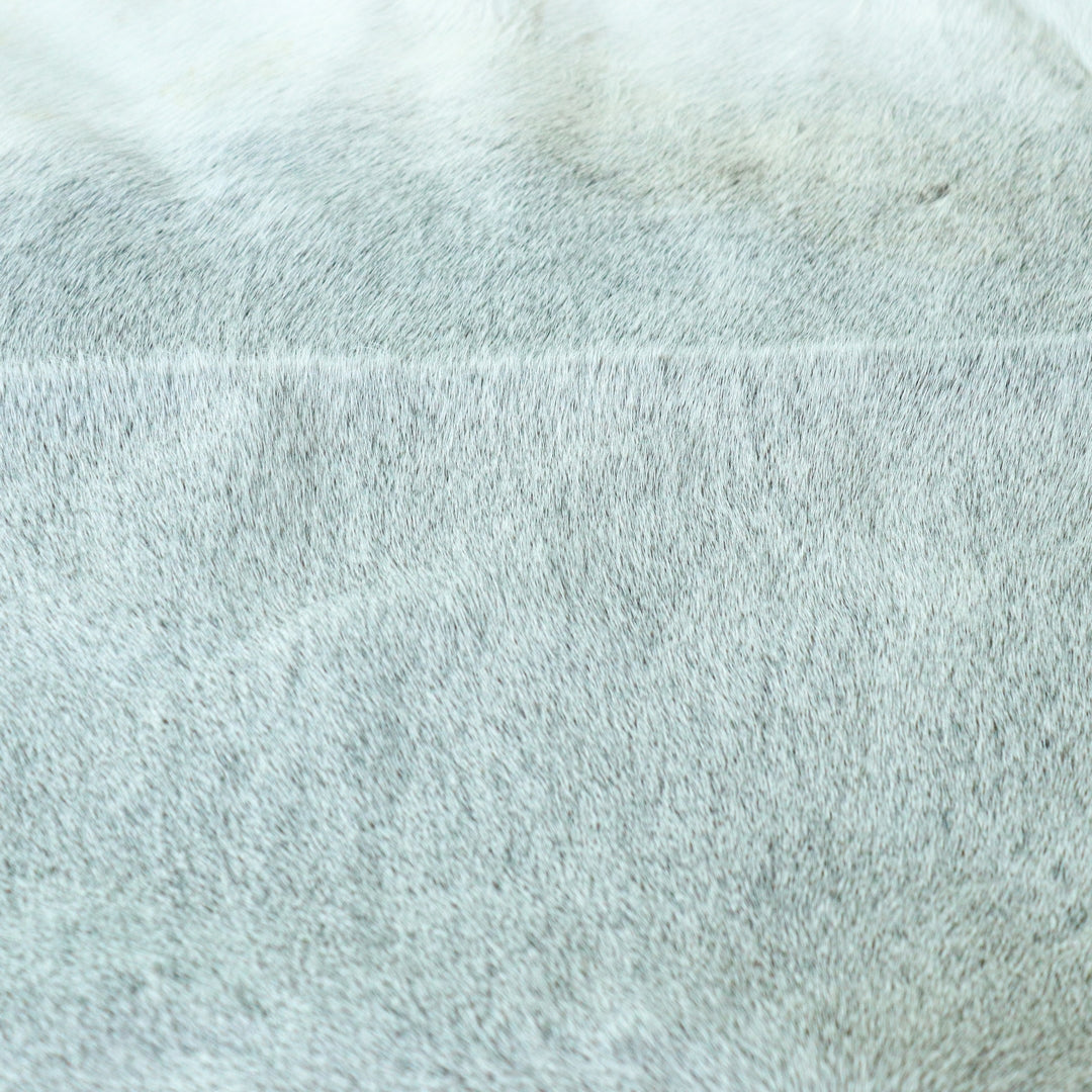 Grey plain Cow Hide 5.5X6 FT