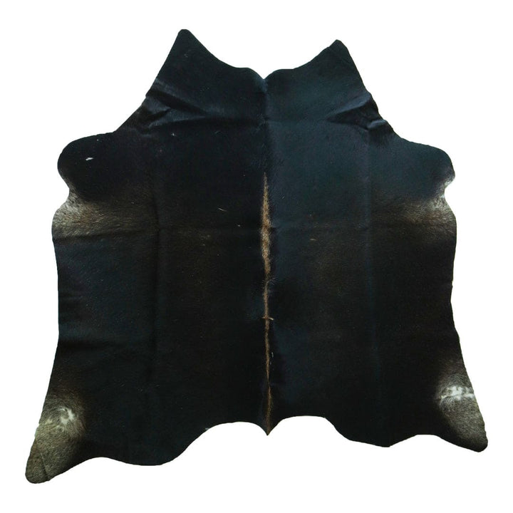 Mid Night Black Cow Hide 5X5 FT