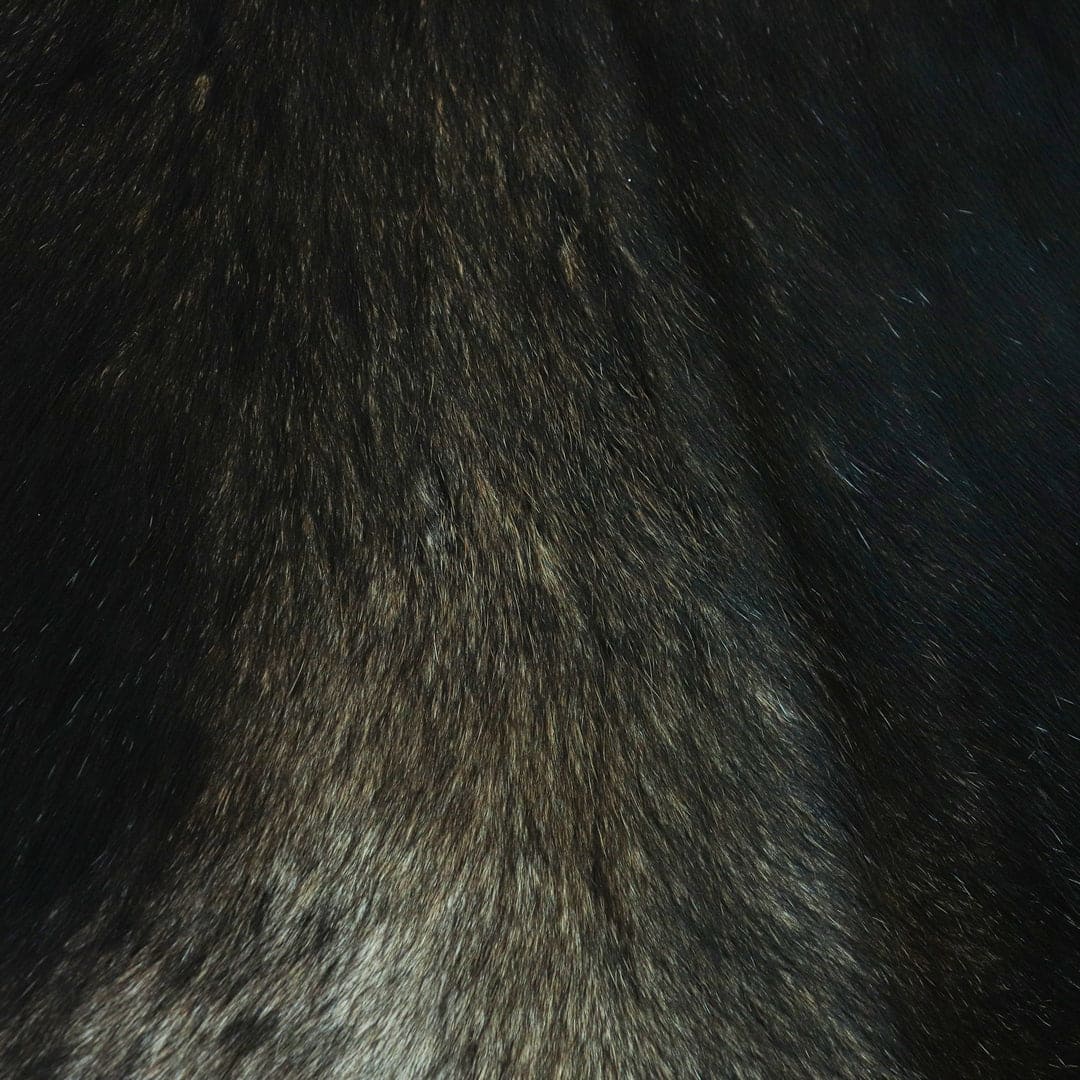 Mid Night Black Cow Hide 5X5 FT