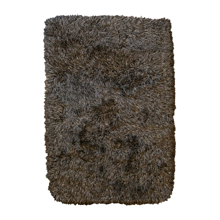 Black & Grey Shaggy Rug 4x6 ft