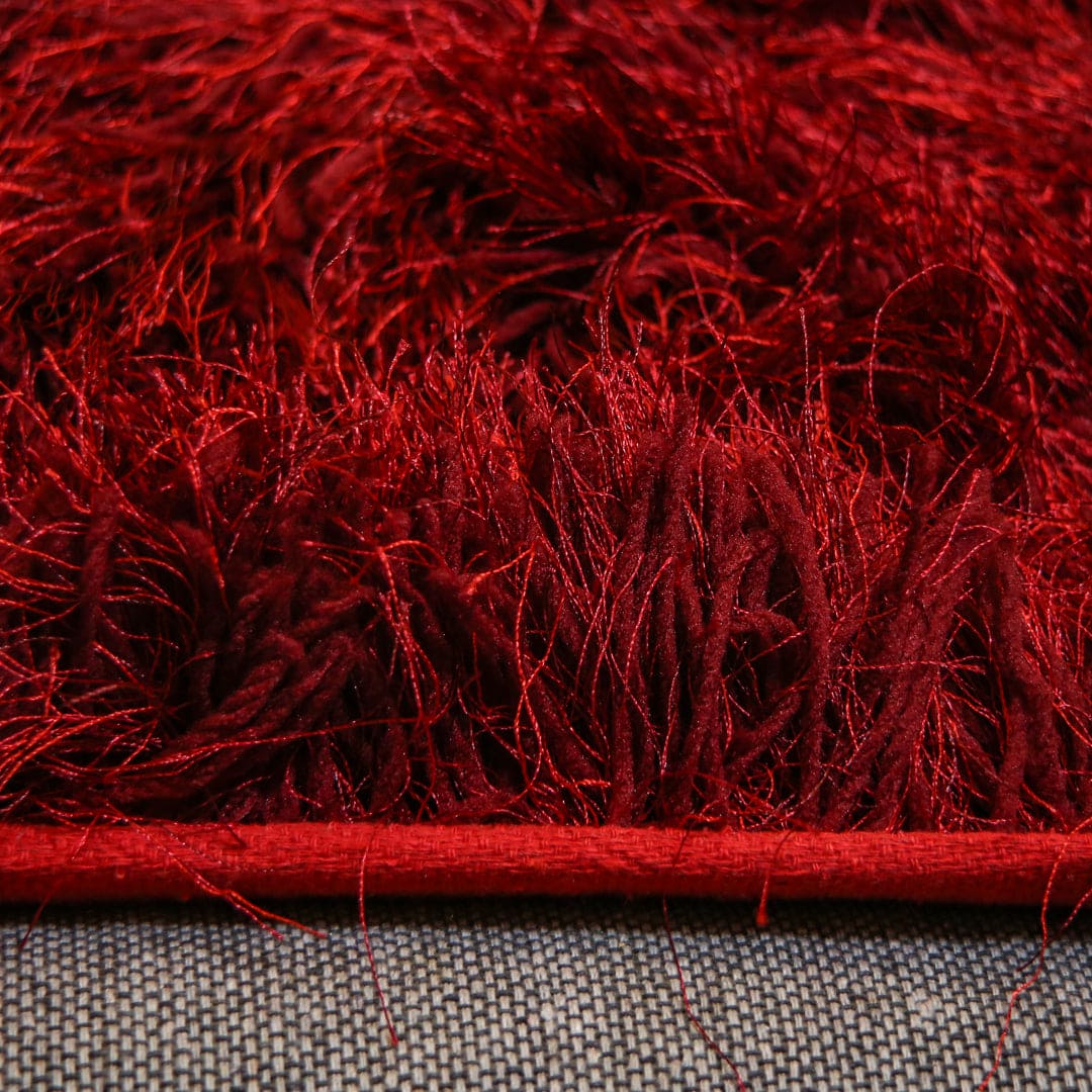 Maroon Shaggy Rug
