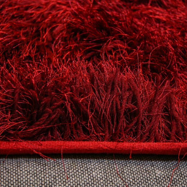 Maroon Shaggy Rug