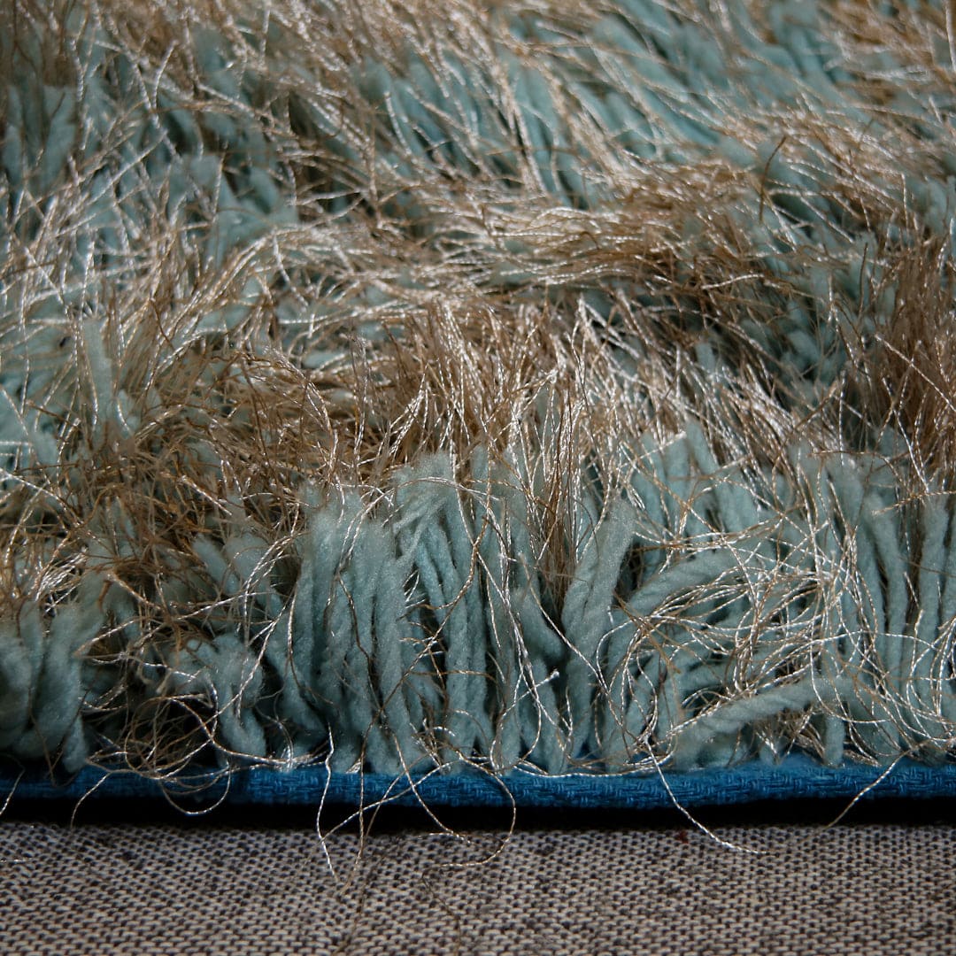 Firozi Gold Shaggy Rug 4x6 ft