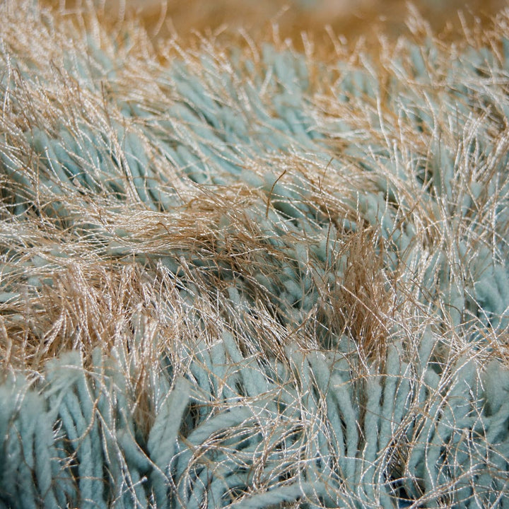 Firozi Gold Shaggy Rug 4x6 ft