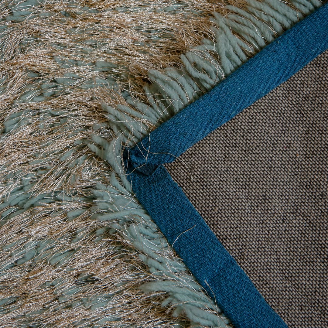 Firozi Gold Shaggy Rug 4x6 ft