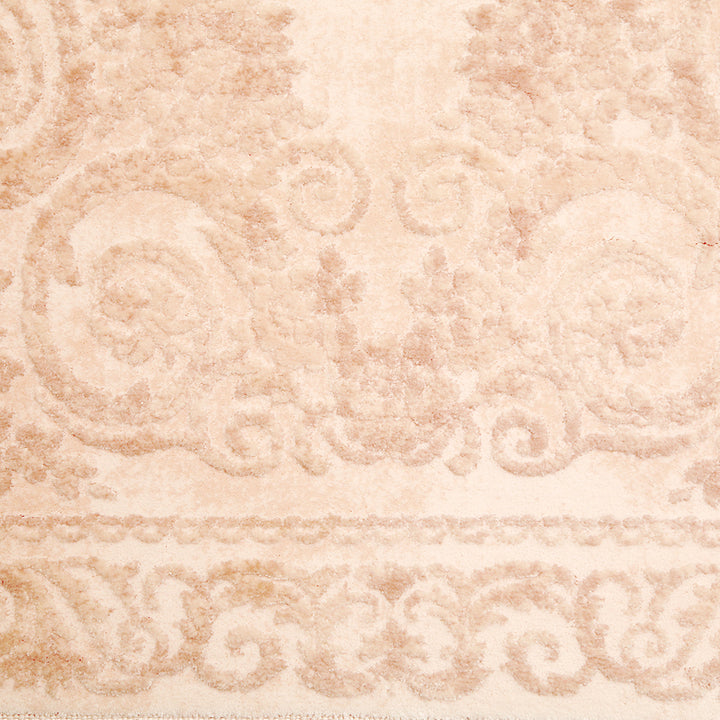 Beige Floral Turkish Rug 2.5x5 Ft