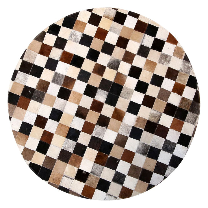 Patchwork Round Rug 3x3 FT