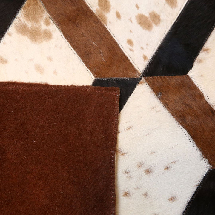 Cow Skin Patchwork Rug 3x5 ft