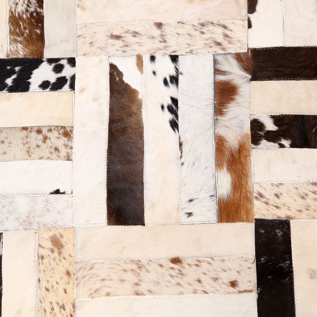 Cow Skin Patchwork Rug 4X6 ft