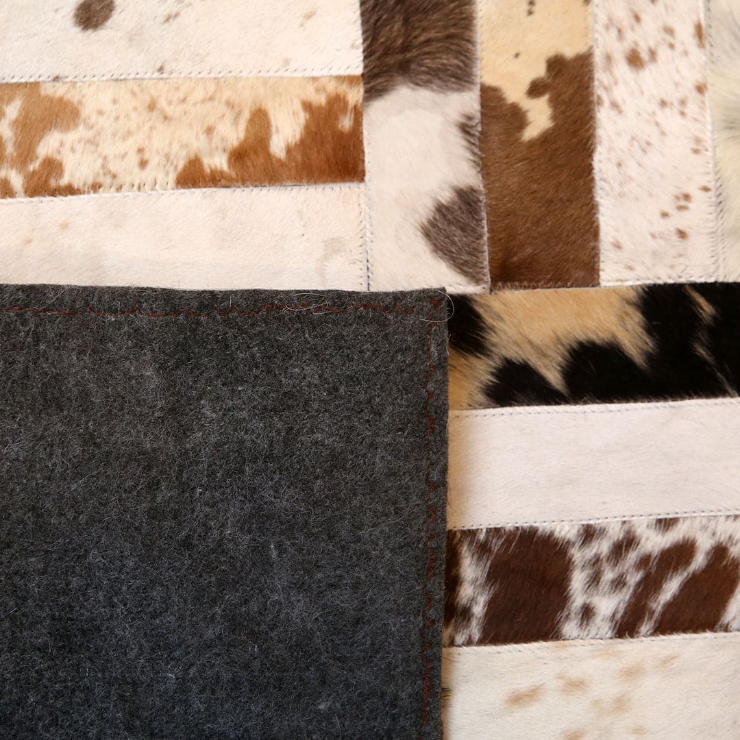 Cow Skin Patchwork Rug 4X6 ft