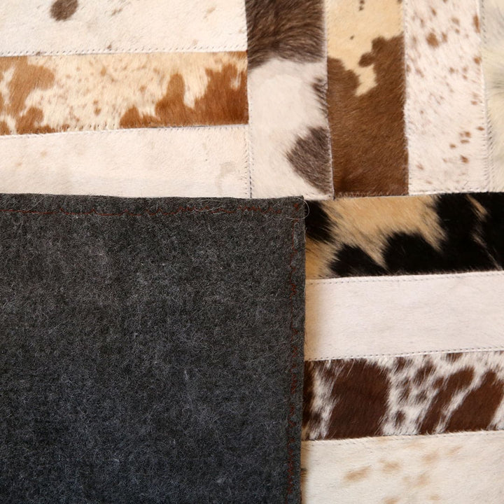 Cow Skin Patchwork Rug 4X6 ft