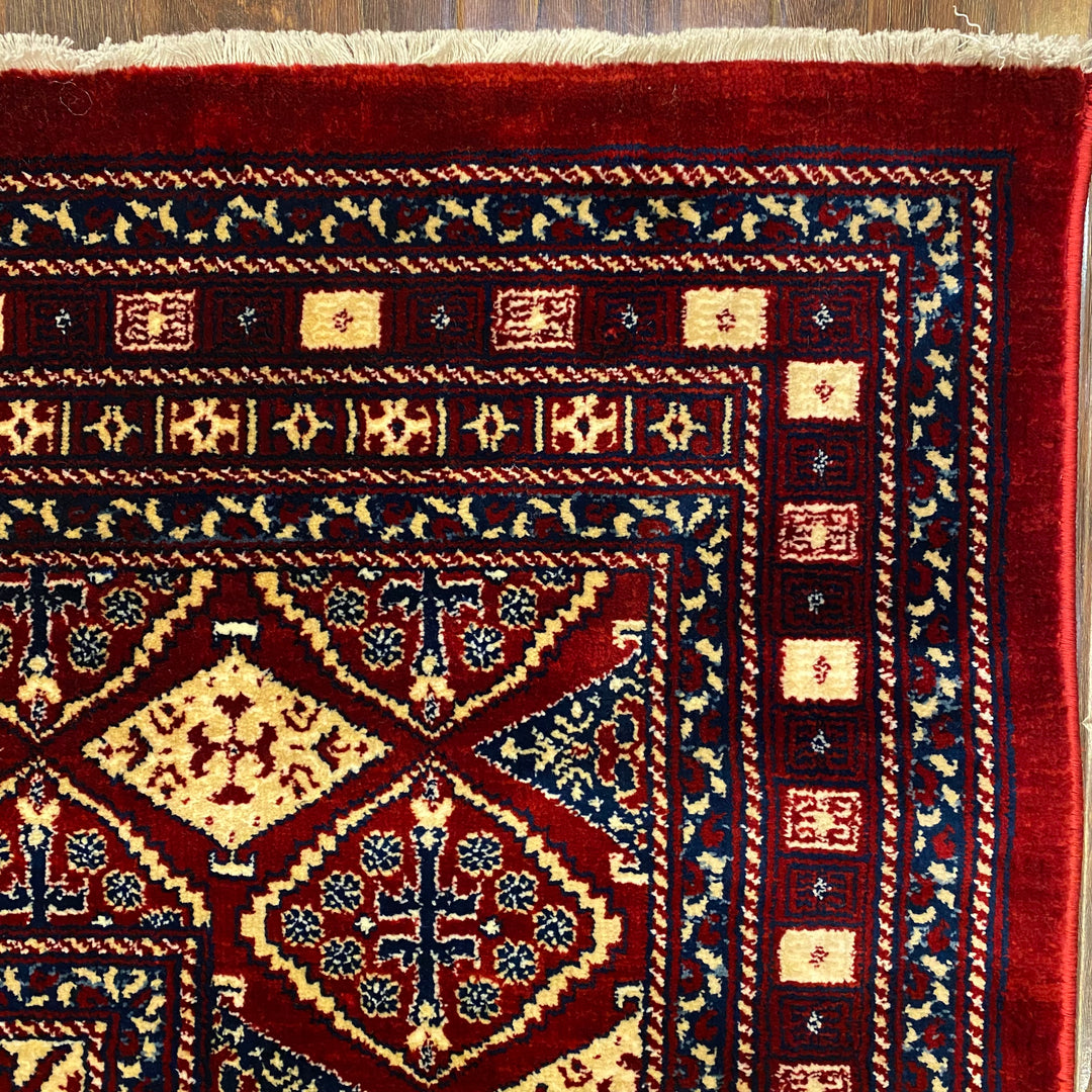 Red Traditional Turkish Kazak 5x8 ft