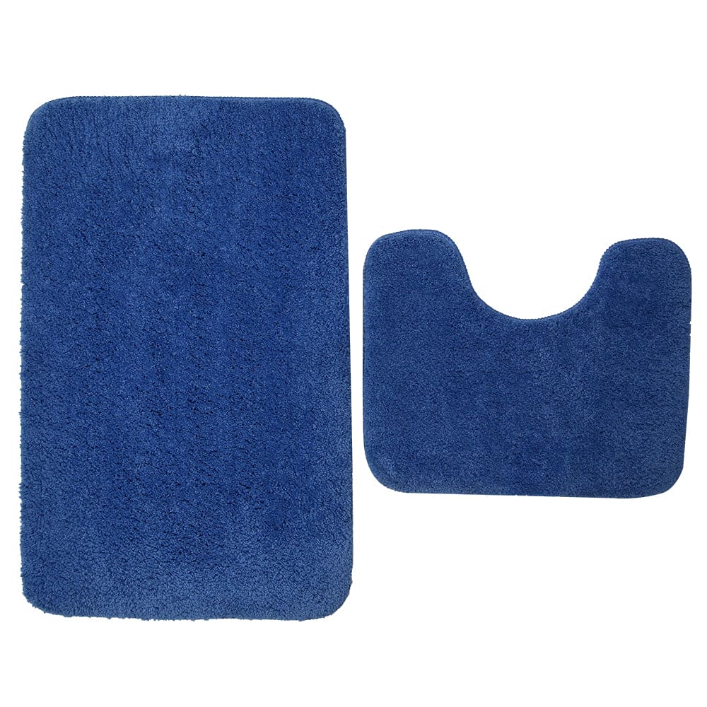 Microfiber Thick Pile Anti Slip Mat Bath Mats Set 3pc