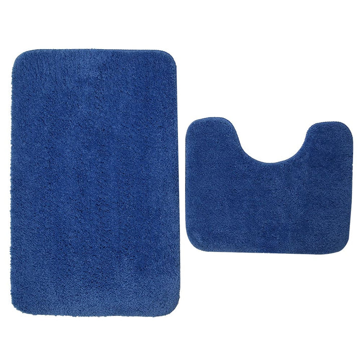 Microfiber Thick Pile Anti Slip Mat Bath Mats Set 3pc