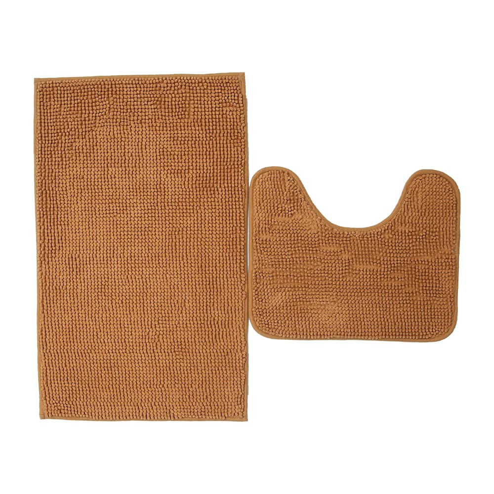 Anti Slip Floor Chenille Bath Set 3pc