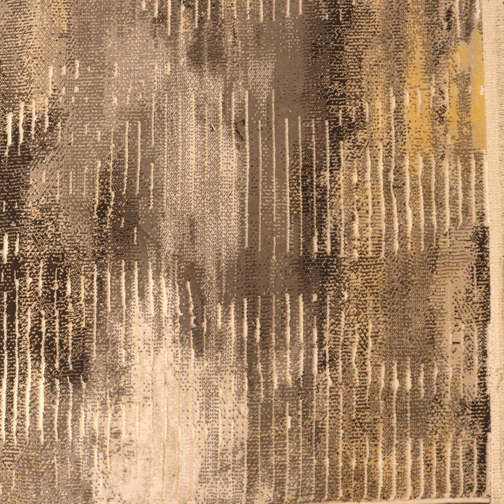 Brown Splash Turkish Rug 5x8 Ft