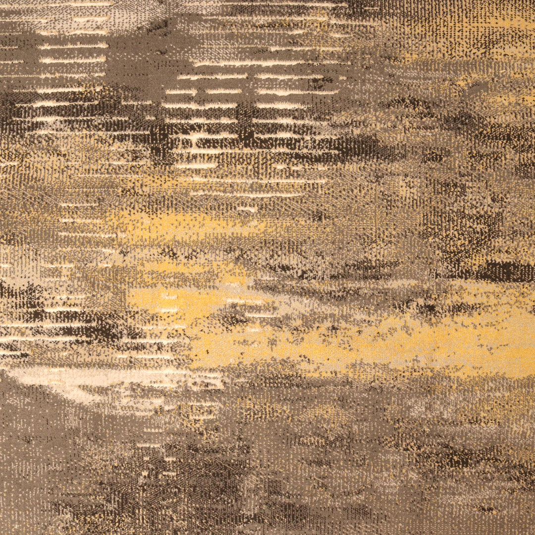 Brown Splash Turkish Rug 5x8 Ft