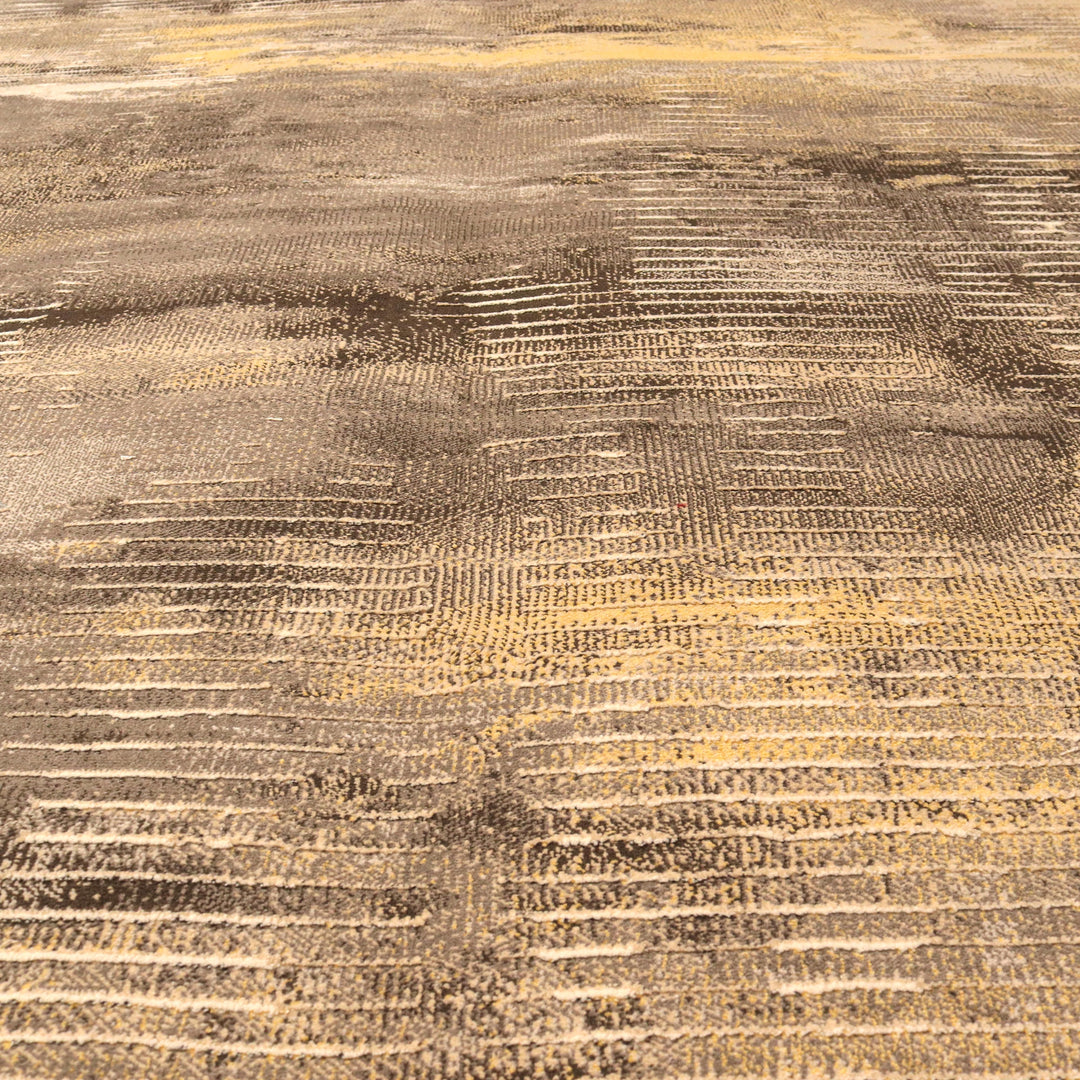 Brown Splash Turkish Rug 5x8 Ft