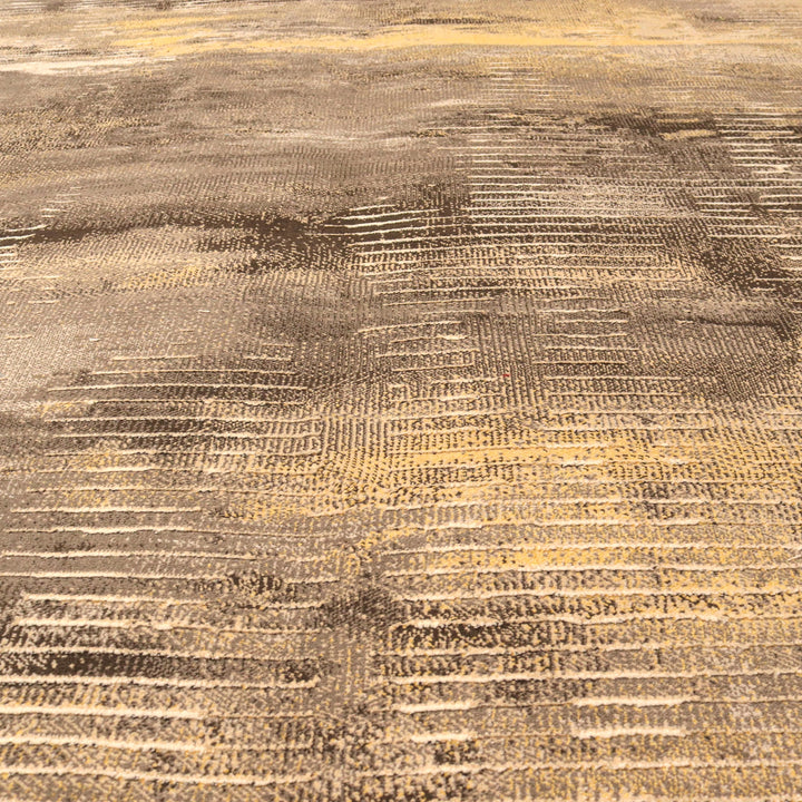 Brown Splash Turkish Rug 5x8 Ft