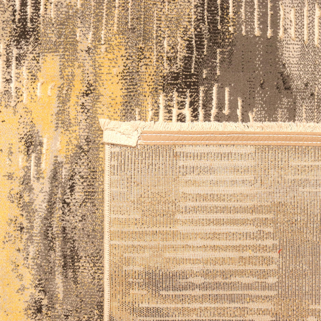 Brown Splash Turkish Rug 5x8 Ft