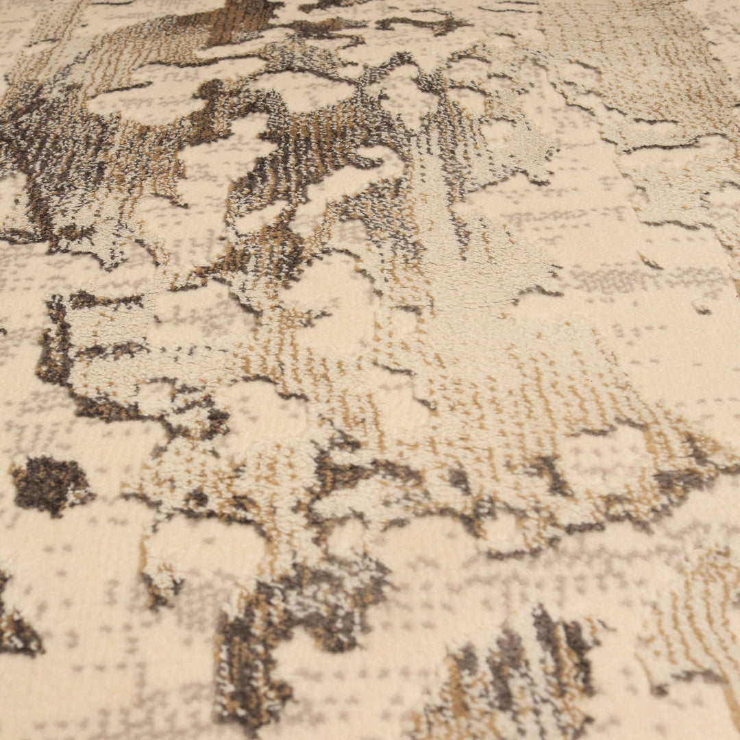 Beige Abstract Turkish Rug 7x10 ft