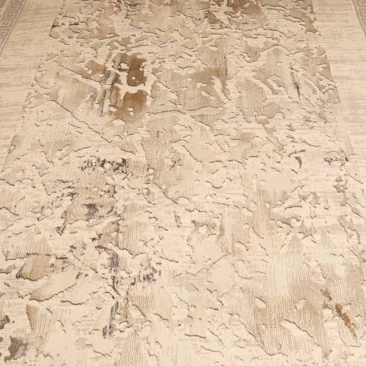 Beige Abstract Turkish Rug 7x10 ft