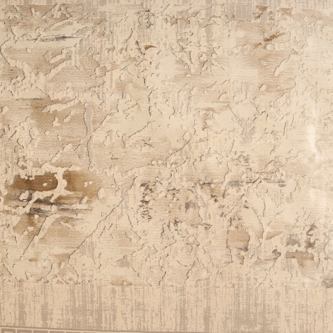 Beige Abstract Turkish Rug 7x10 ft