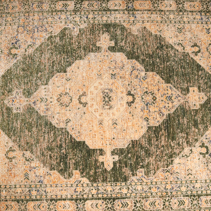 Green Traditional Turkish Rug 5X8 Ft