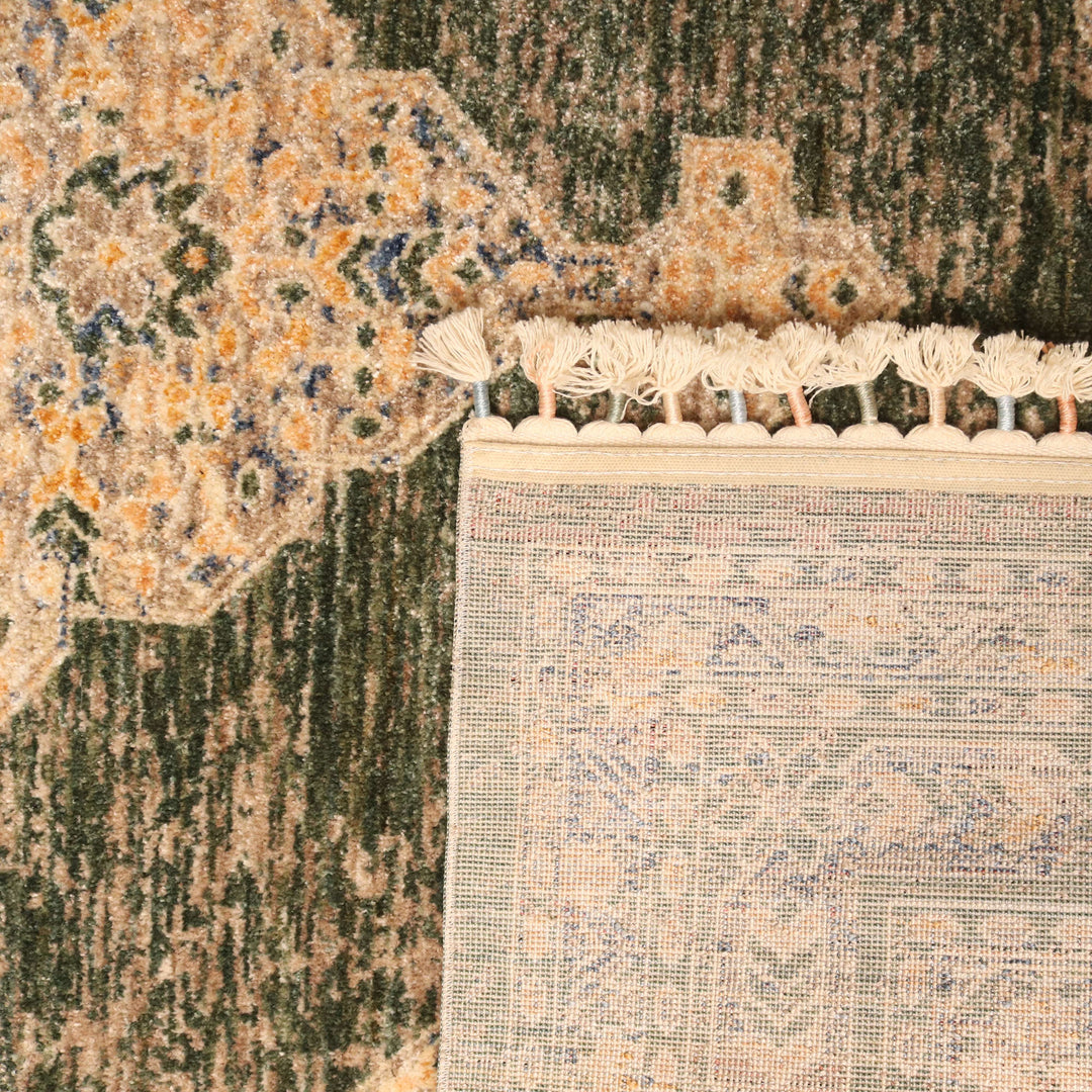 Green Traditional Turkish Rug 5X8 Ft