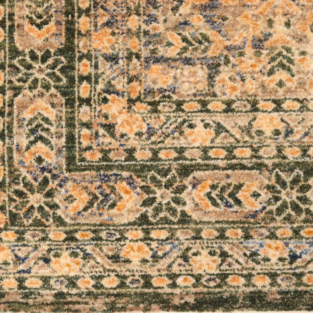 Green Traditional Turkish Rug 5X8 Ft