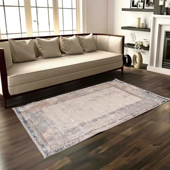 Brown Plain Turkish Rug 4x6 Ft