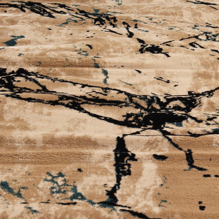 Beige Abstract Turkish Rug 7X10