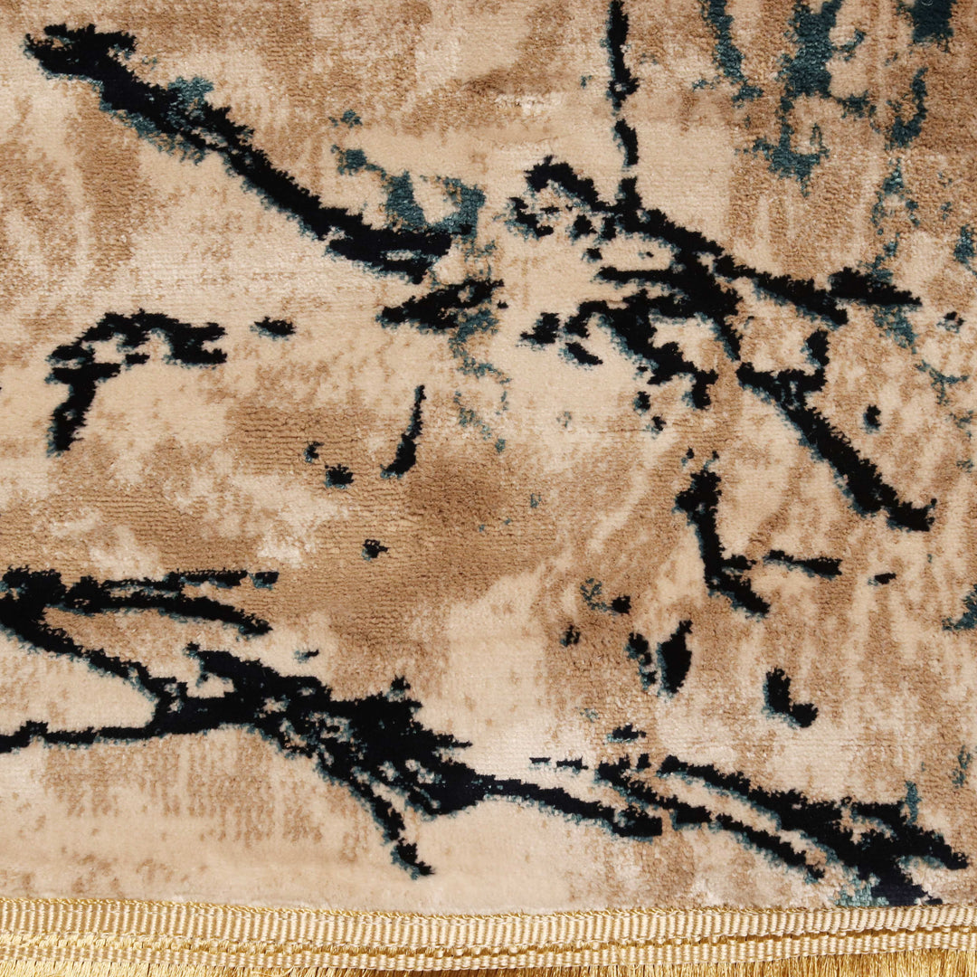 Beige Abstract Turkish Rug 7X10