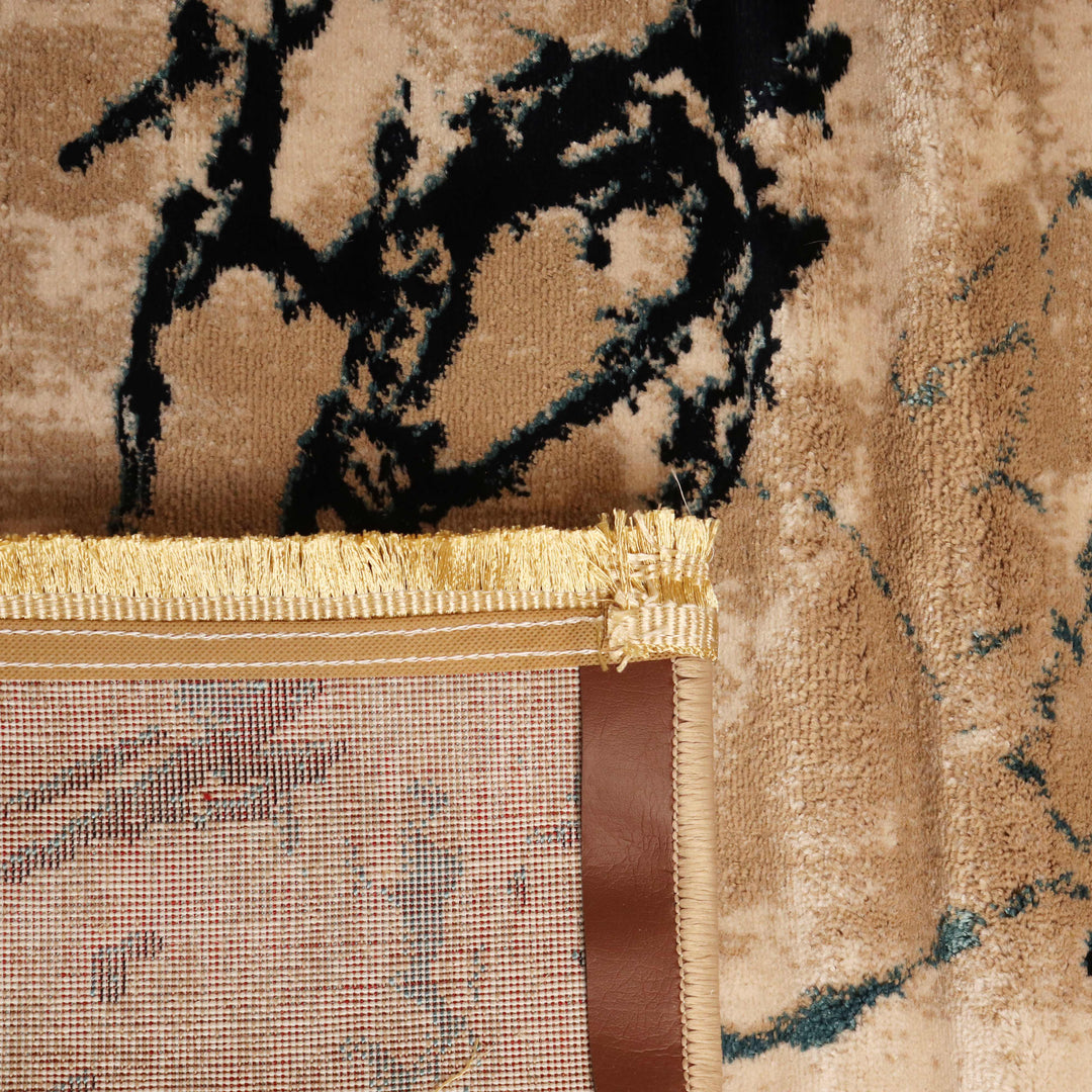 Beige Abstract Turkish Rug 7X10