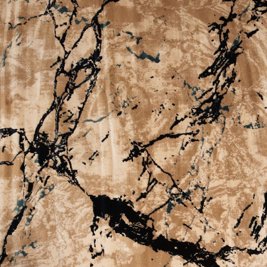 Beige Abstract Turkish Rug 7X10