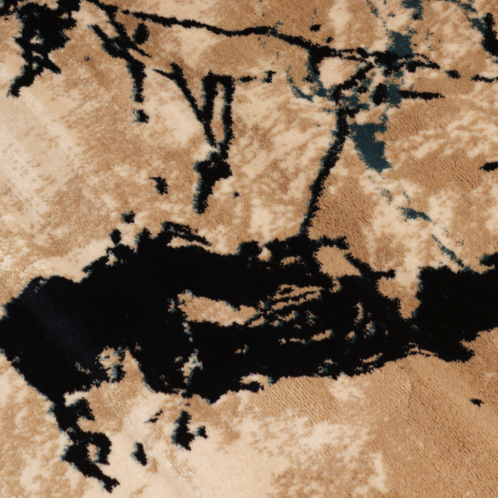 Beige Abstract Turkish Rug 7X10