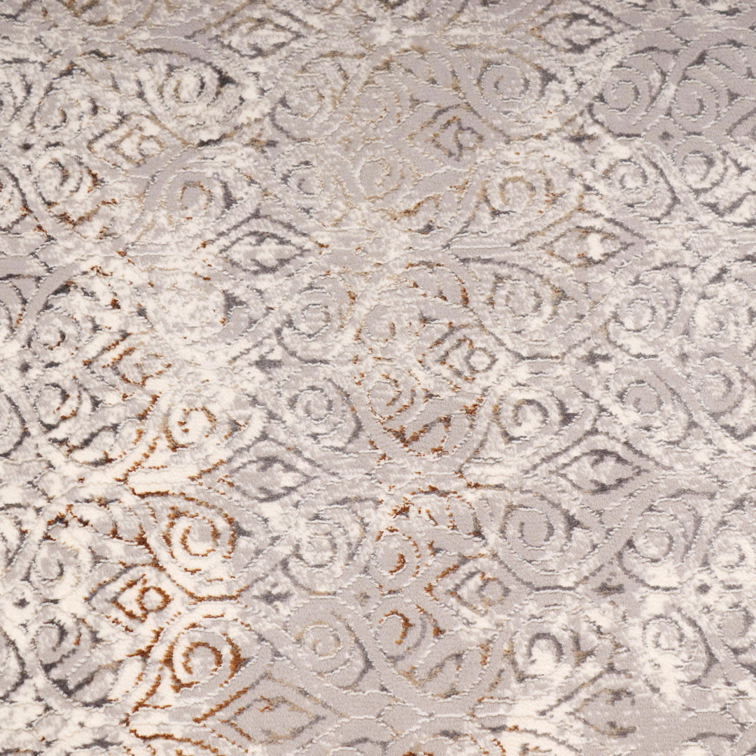 Off White Floral Turkish Rug 4x6 FT