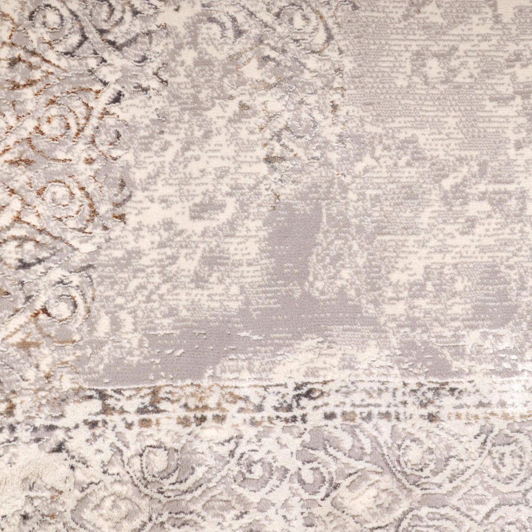 Off White Floral Turkish Rug 4x6 FT