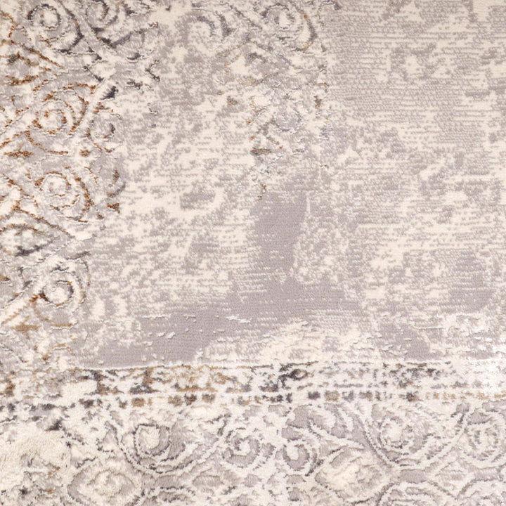 Off White Floral Turkish Rug 4x6 FT