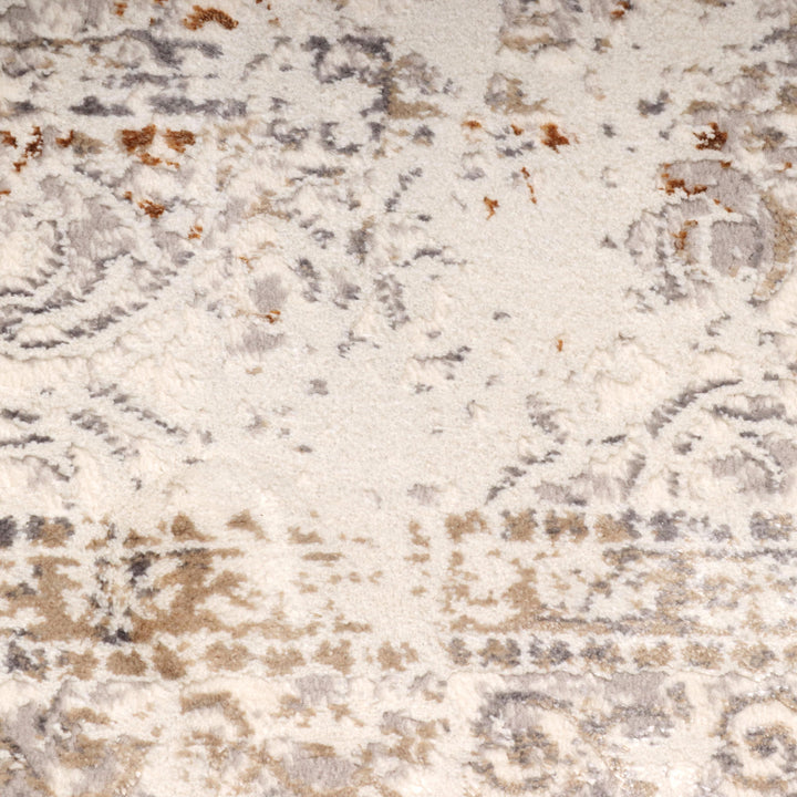 Off White Floral Turkish Rug 4x6 FT