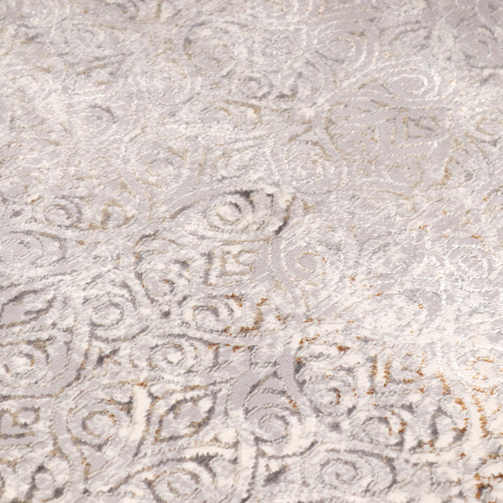 Off White Floral Turkish Rug 4x6 FT