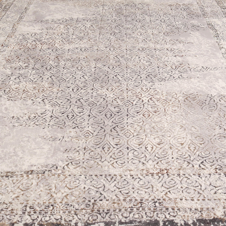 Off White Floral Turkish Rug 4x6 FT