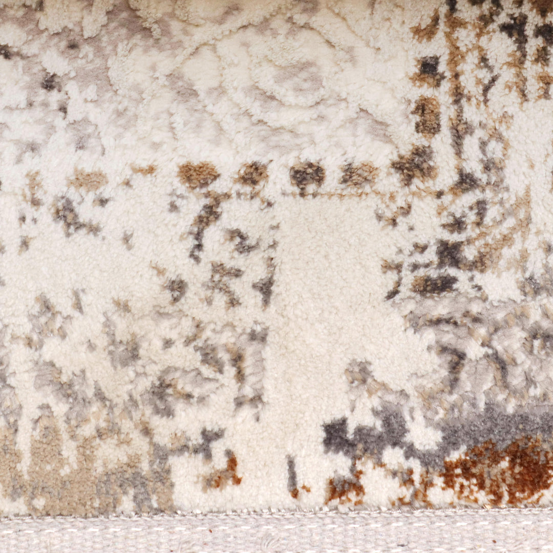 Off White Floral Turkish Rug 4x6 FT