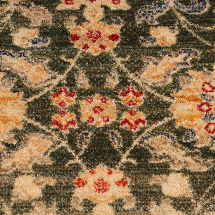 Green Traditional Turkish Rug 4x6 Ft