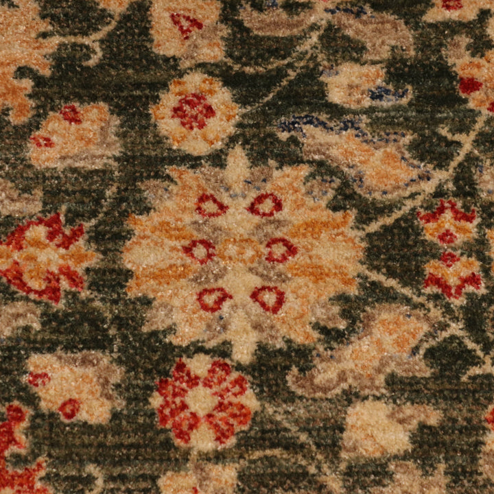 Green Traditional Turkish Rug 4x6 Ft